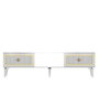 Hanah Home Soporte para TV Blanco y Dorado